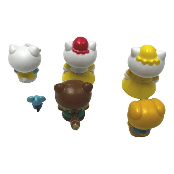Sanrio Hello Kitty PVC Mini Figures Lot 6 Joey Mama Grand Mother Racoon Bear - Picture 5 of 10